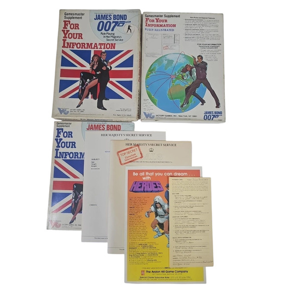 VICTORY GAMES 1961 JAMES BOND 007 FOR YOUR INFORMATION GAMESMASTER SUPPLEMENT - Picture 1 of 7